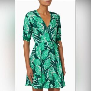 ARMANI EXCHANGE Tropical Print Dress in Viscose. Size 4. Excellent Condition